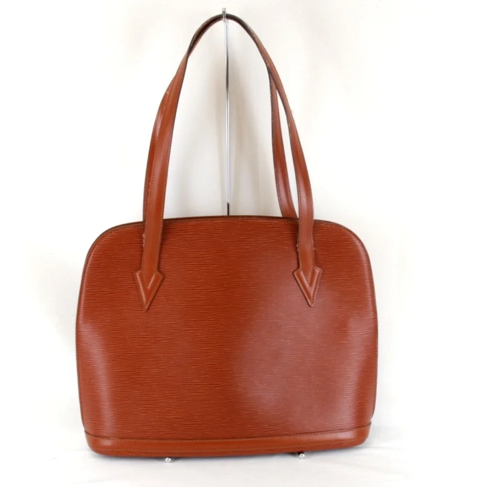 LOUIS VUITTON Brown Leather Tote Bag